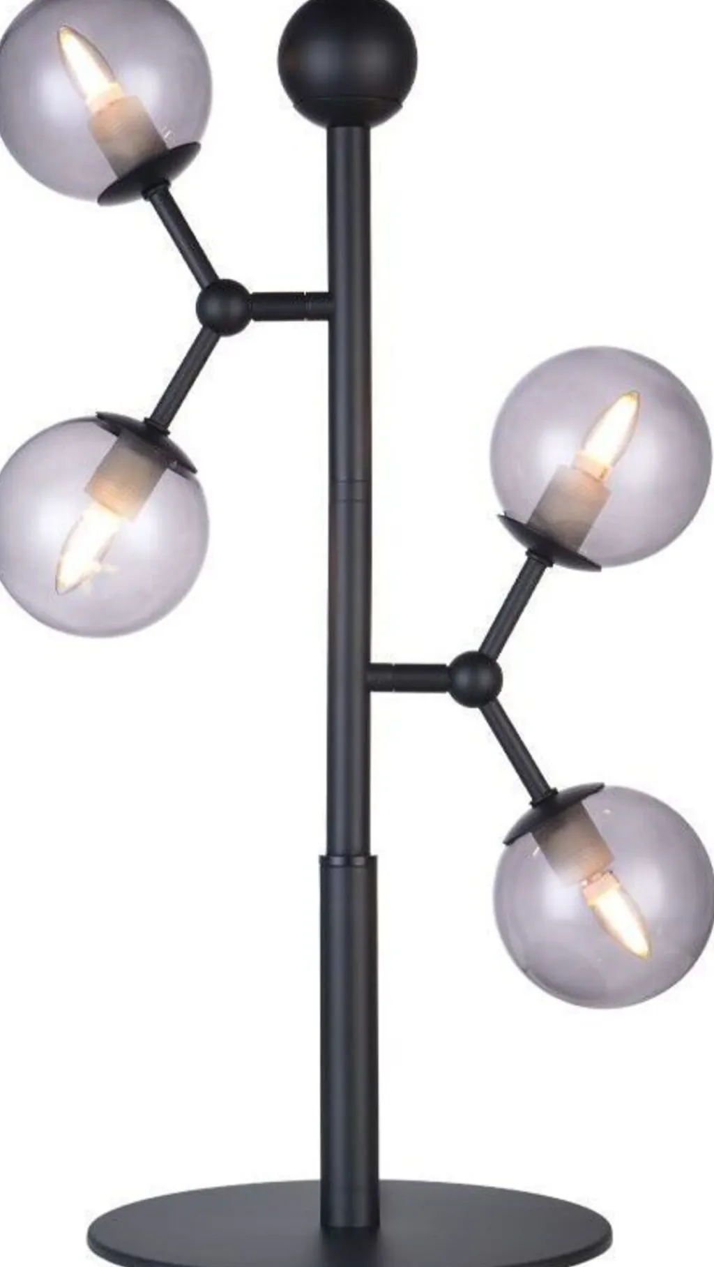 Hot Atom Bordlampe H52 cm, Smoke/Sort Lamper Til Kontoret|Lamper Til Soveværelset