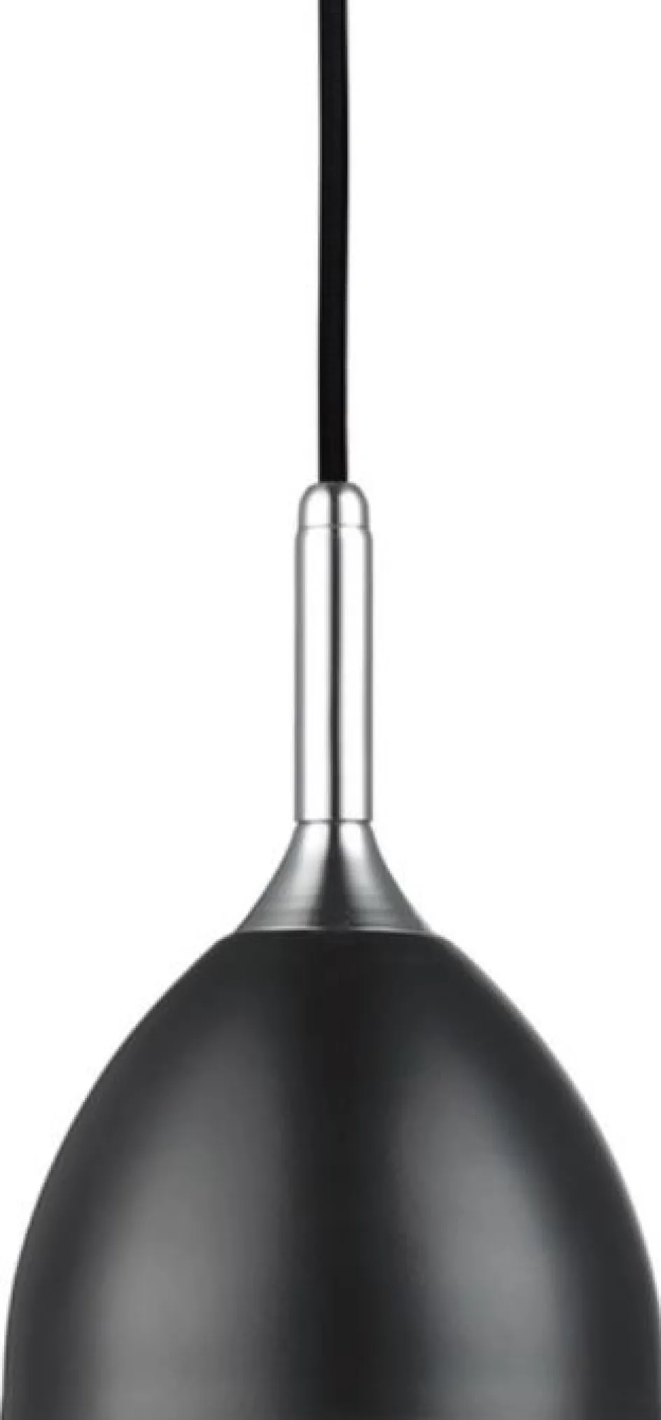 Sale Halo Design Bellevue Pendel ?14 cm, Sort/Krom