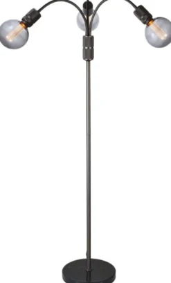 Outlet Halo Gulvlampe 3 Arme H140 cm, Gun-Black Lamper Til Kontoret|Lamper Til Stuen