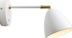 Hot Halo Design Room Væglampe 23,3 cm, Hvid/Messing