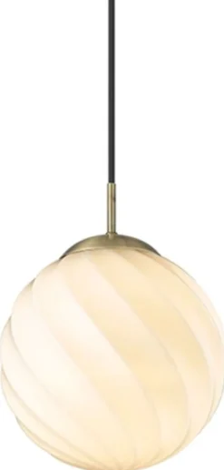Best Halo Design Twist Ball Pendel Ø25 cm, Opal/Messing