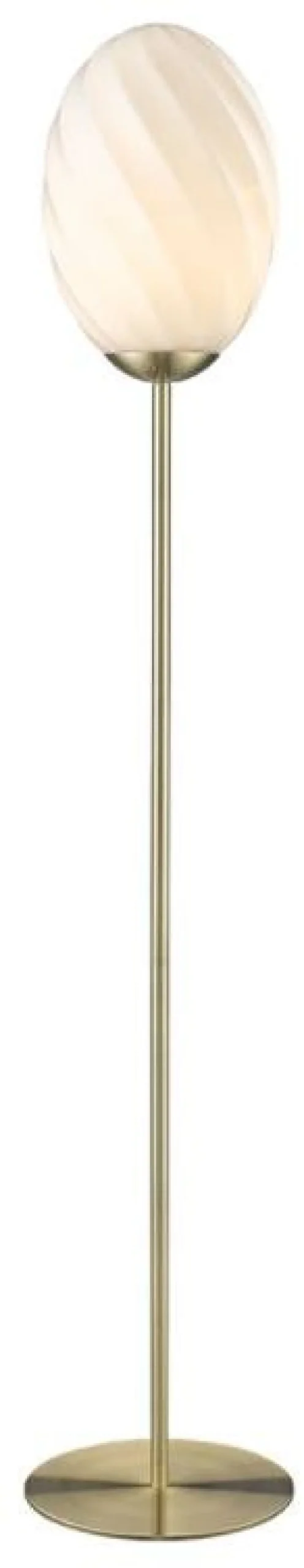 Hot Halo Design Twist Gulvlampe Ø25 cm, Opal/Messing