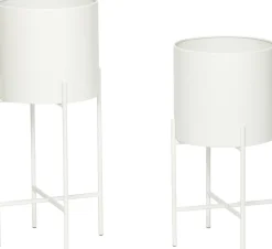Clearance Hübsch Airy Potte 2 stk. Ø25 cm, Hvid