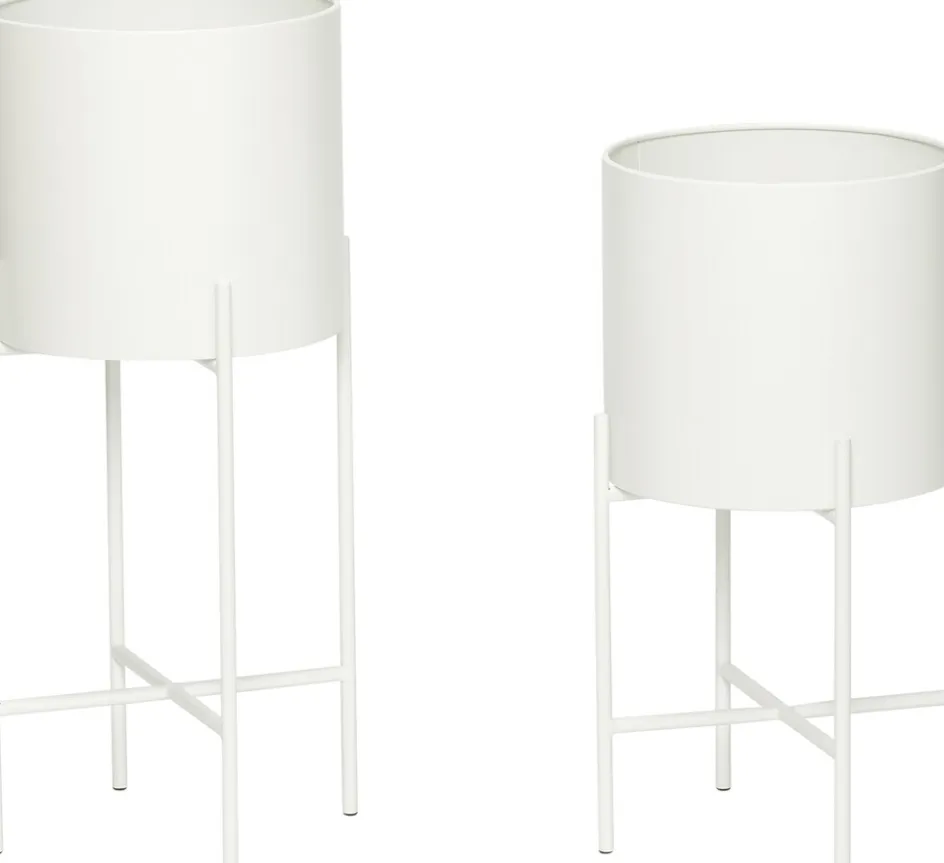 Clearance Hübsch Airy Potte 2 stk. Ø25 cm, Hvid