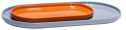 Hübsch Amare Serveringsfad 2 stk, Lyseblå/Orange