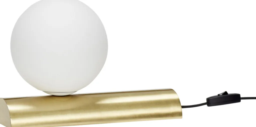 Online Balance Bordlampe H22 cm, Messing/Hvid Lamper Til Kontoret|Lamper Til Soveværelset