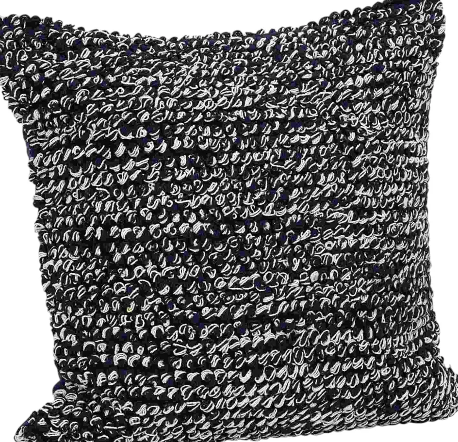 Outlet Hübsch Blend Pude 50x50 cm, Mørkeblå