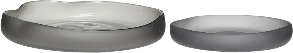 Bow Skåle 2 stk, Frosted/Røgfarvet Skåle|Spisestue