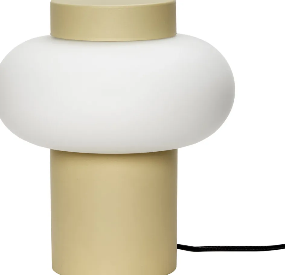 Hübsch Camp Bordlampe H25 cm, Sand/Hvid