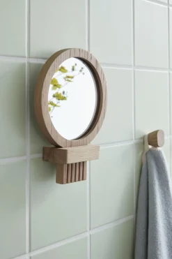 Clearance Comb Håndspejl 21 cm, Eg Spejle