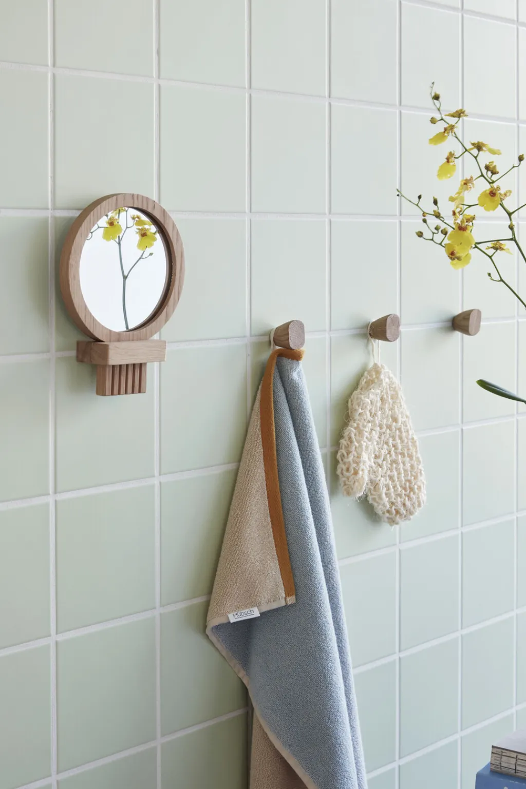 Clearance Comb Håndspejl 21 cm, Eg Spejle