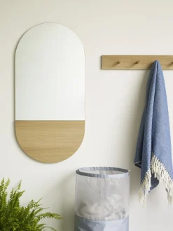 Hübsch Entre|Spejle > Crescent Vægspejl H100 cm, Eg