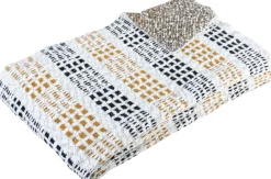 Discount Feel Plaid 130x200 cm, Hvid/Sort/Okker Uderum|Plaider Og Tæpper
