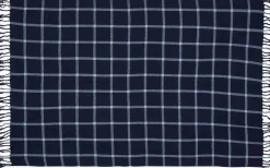Clearance Hübsch Flok Plaid 140x200 cm, Mørkeblå/Lyseblå
