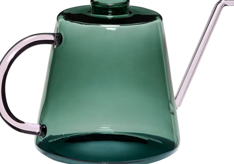 Outlet Hübsch Flora Vandkande 1 L, Mørkegrøn/Lyserød