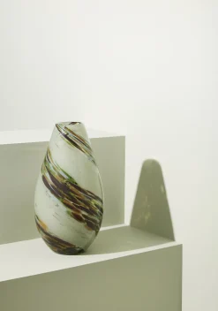 Best Hübsch Grove Vase H33 cm, Rav/Brun/Grøn