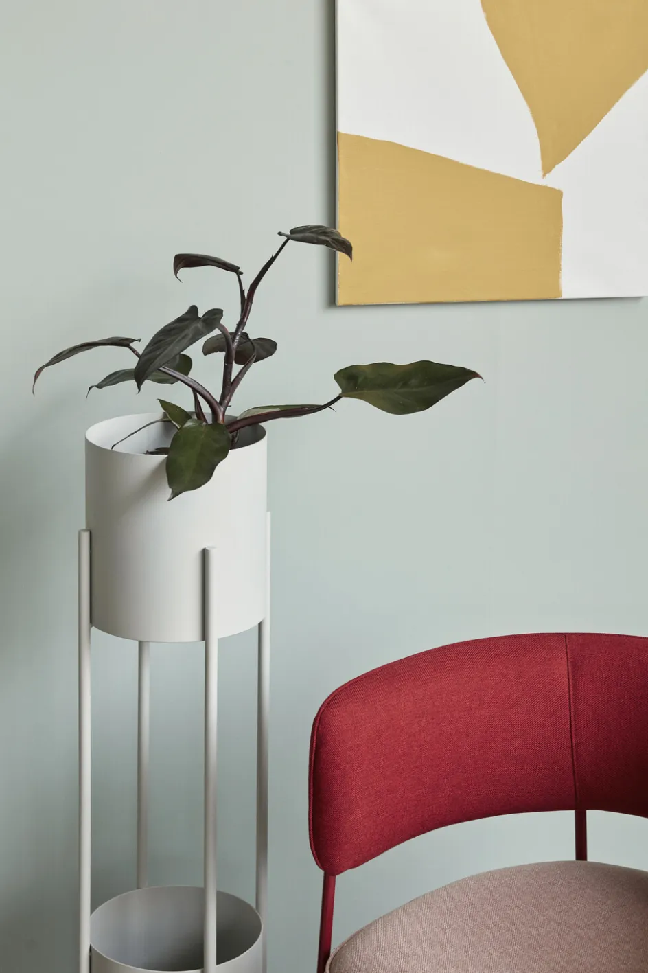 Sale Hübsch Iris Plantestander H100 cm, Hvid