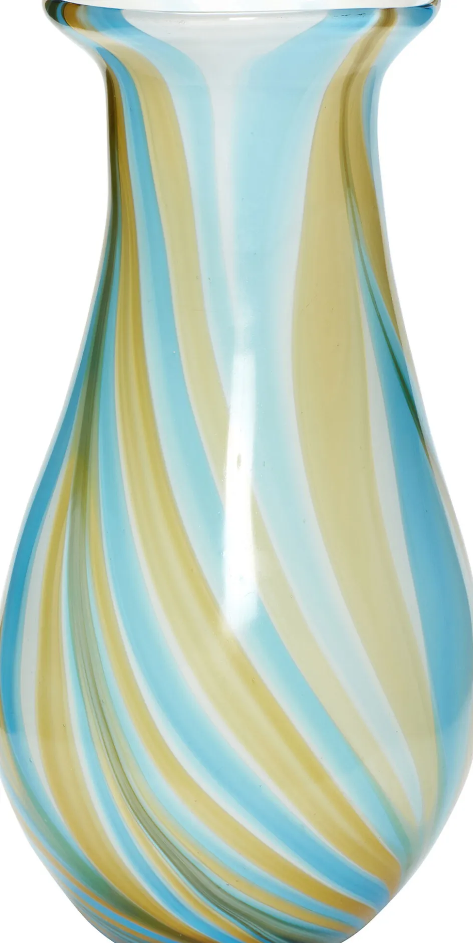 Discount Hübsch Kaleido Vase H30 cm, Blå/Gul