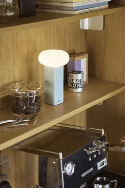 Outlet Hübsch Low Trådløs Bordlampe H20 cm, Blå