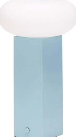 Outlet Hübsch Low Trådløs Bordlampe H20 cm, Blå
