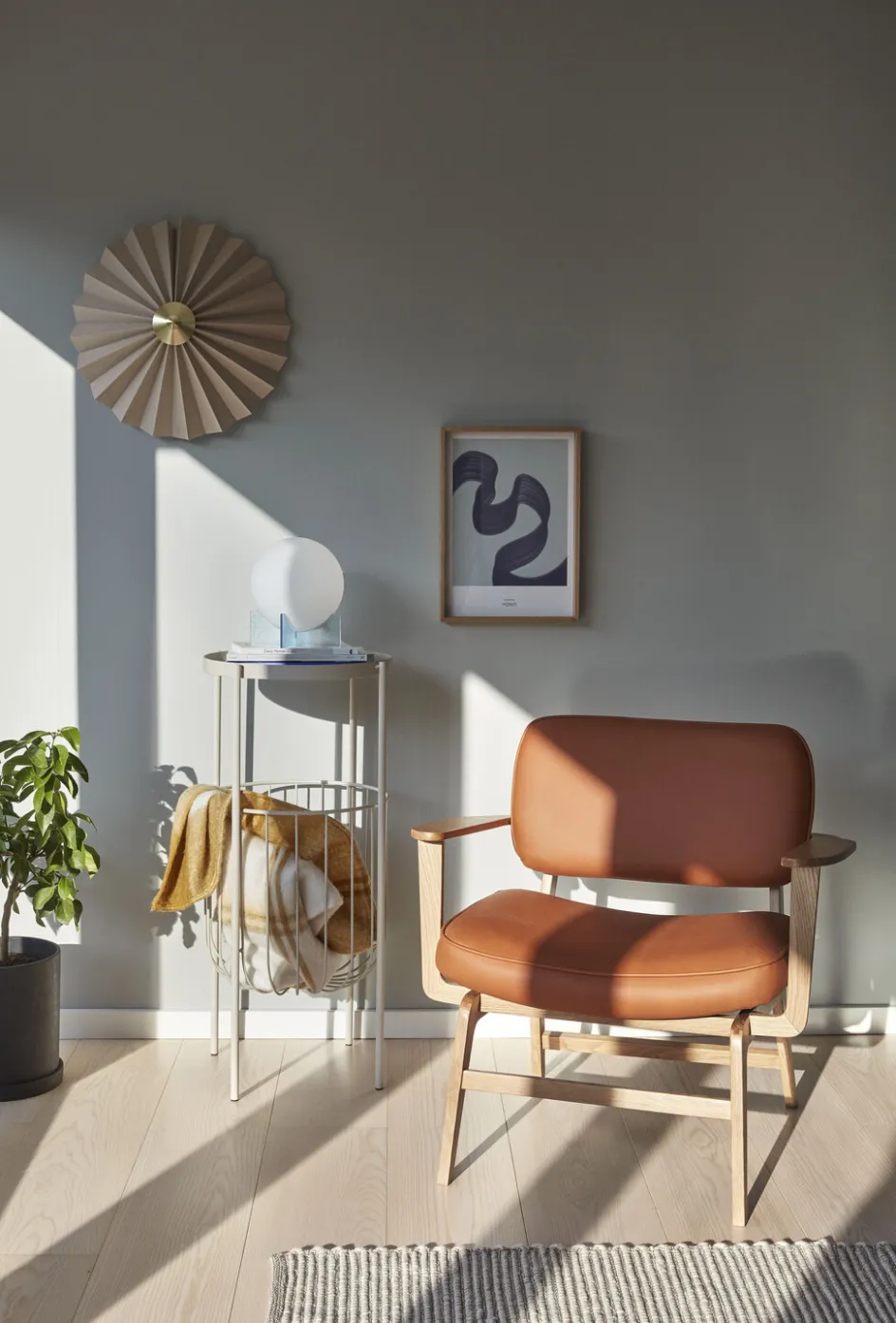 Online Hübsch Moon Bordlampe H23 cm, Hvid/Blå