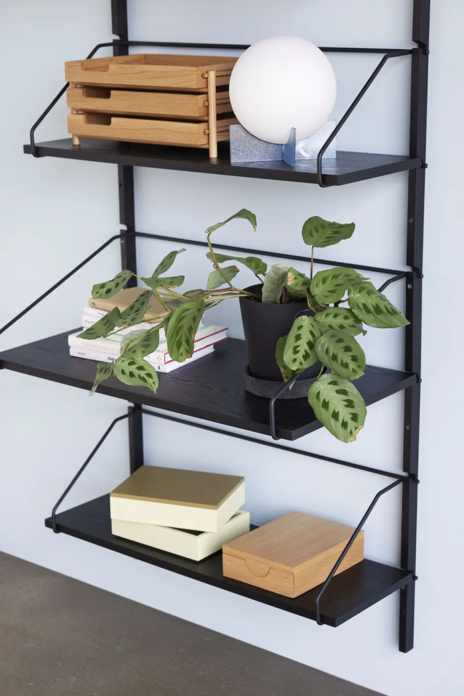 Online Hübsch Moon Bordlampe H23 cm, Hvid/Blå