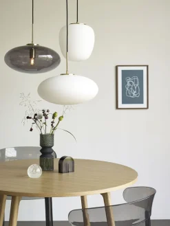 Outlet Hübsch Muse Pendel Ellipse ?40 cm, Hvid