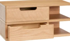 Sale Hübsch Open Væghylde/Sengebord 40 cm, Egetræsfiner