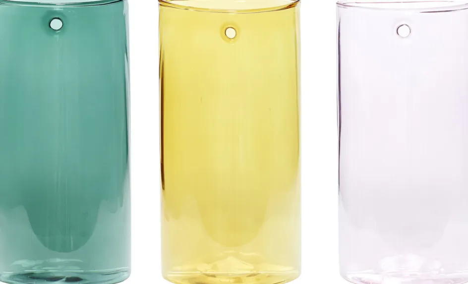 Sale Hübsch Popsicle Hængevaser 3 stk. H23 cm, Grøn/Gul/Rosa