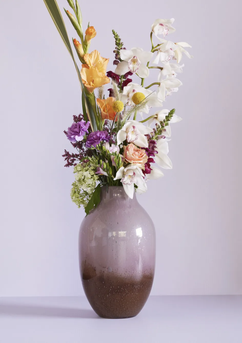 Online Hübsch Posy Vase H37 cm, Brun/Rosa
