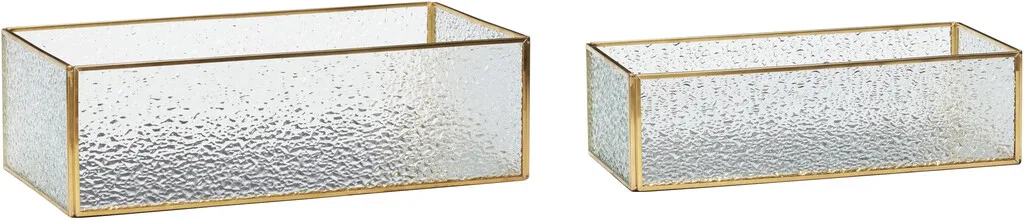 Sale Ripple Glasboks 2 stk, Frosted Småopbevaring Og Organisering|Kurve Og Kasser