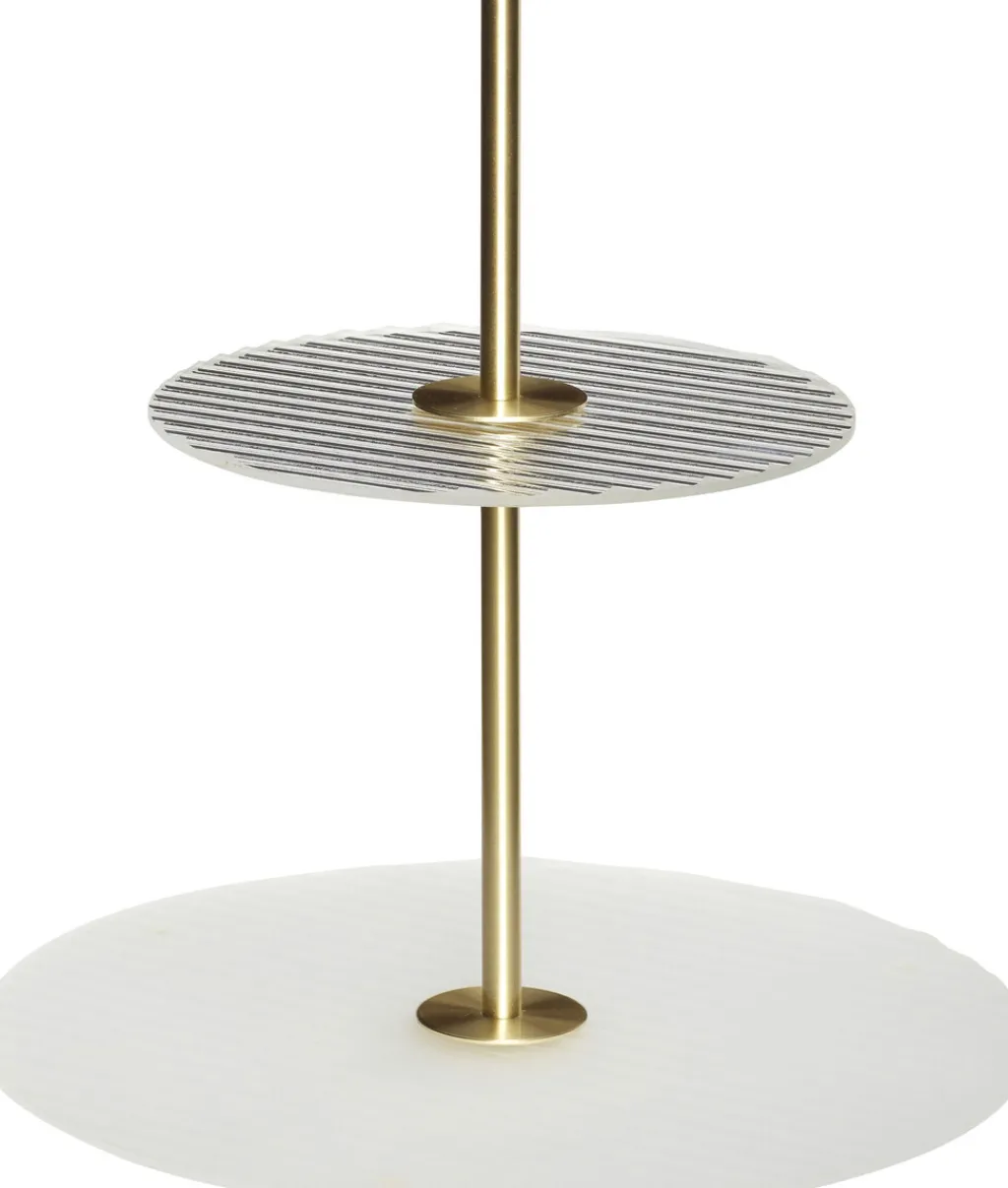 Hübsch Spisestue|Fade > Ripple Étagère Ø30 cm, Tekstureret/Messing
