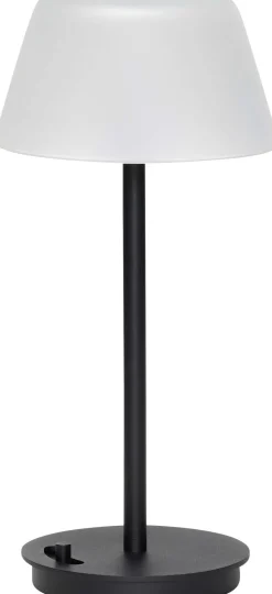 Hübsch Lamper Til Kontoret|Lamper Til Soveværelset > Salon Bordlampe H31 cm, Sort/Frosted