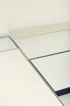 Sale Hübsch Shine Spejl H30 cm, Blå