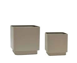 Sale Cube Potte 2 stk, Brun Stue|Urtepotter Og Krukker