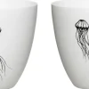 Best Elegant Fyrfadsstage 2 stk. H8 cm, Hvid/Sort Fyrfadsstager