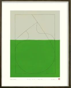 Hein Studio Stue|Vægdekorationer Og Plakater > Art Print Collection 2038 One Line no. 03 40x50 cm, Grøn/Sand
