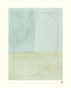 Hein Studio Stue|Vægdekorationer Og Plakater > Art Print Collection 2039 One Line no. 04 40x50 cm, Sand/Grå
