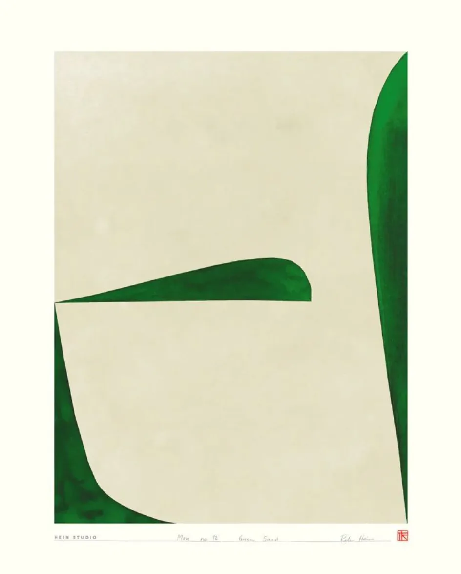 Best Hein Studio Art Print Collection 2035 Move no. 12 40x50 cm, Grøn