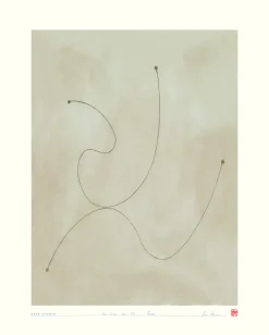 Clearance Hein Studio Art Print Collection 2040 One Line no. 05 40x50 cm, Peach