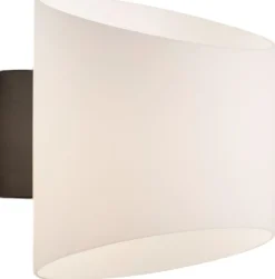 Herstal Væglamper > Evoke Oval Væglampe 18 cm, Antracit/Opal