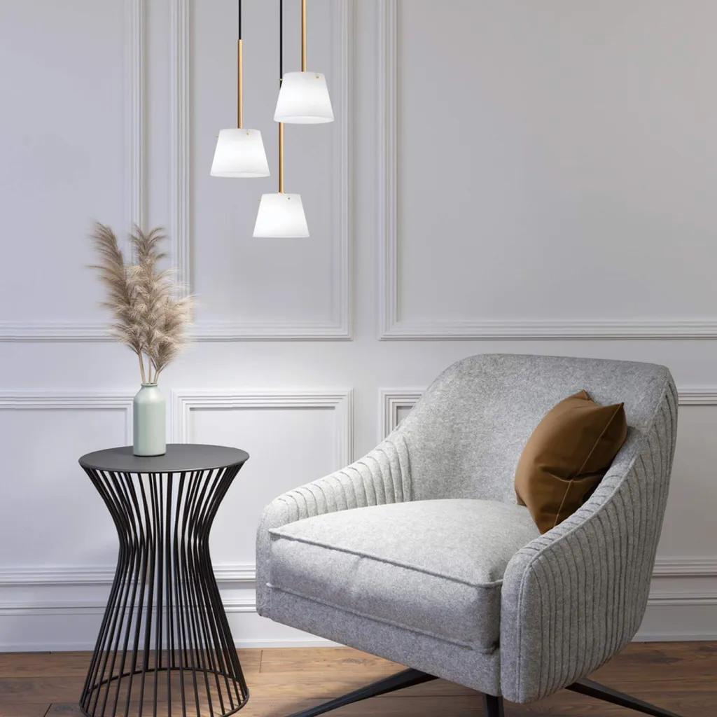 New Gil il Grande Pendel ?13,4 cm, Satin Messing Lamper Til Kontoret|Lamper Til Køkkenet