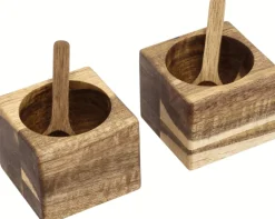 Discount Miniskålesæt 2 stk. H5 cm, Akacietræ Salt Og Peber|Salt Og Peber