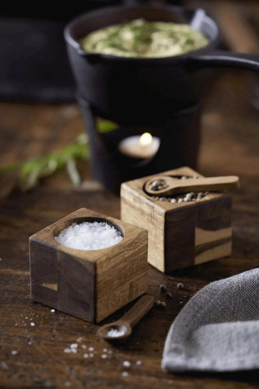 Discount Miniskålesæt 2 stk. H5 cm, Akacietræ Salt Og Peber|Salt Og Peber