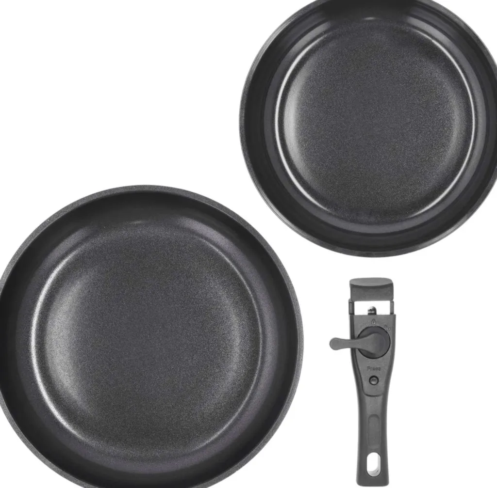 Holm Pander > Stegepandesæt m. Aftageligt Håndtag 2 stk. 24/28 cm