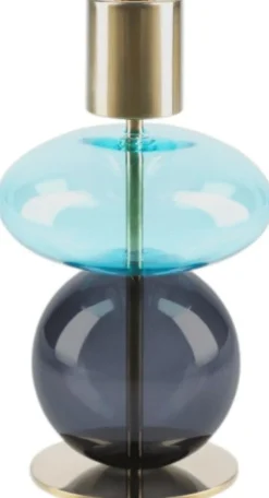 Hot Bubble Lysestage H14 cm, Blå/Smoke Lysestager