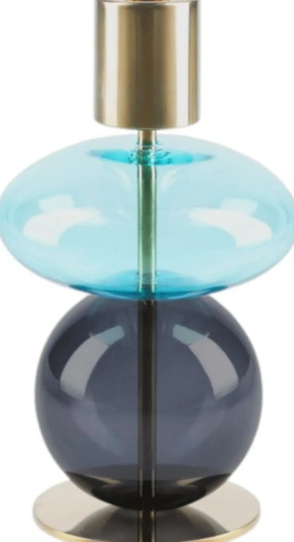 Hot Bubble Lysestage H14 cm, Blå/Smoke Lysestager