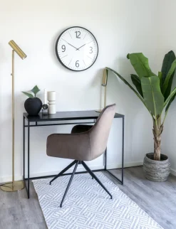 House Nordic Biel Vægur Ø51 cm, Sort/Hvid