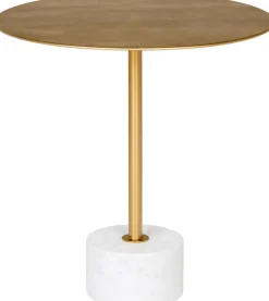 New House Nordic Lecco Hjørnebord H, Messing/Marmor