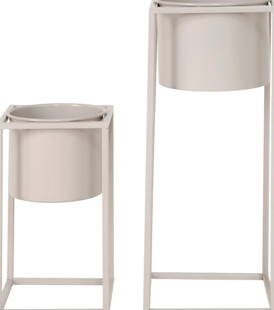 Clearance House Nordic Marla Blomsterstander 2 stk, Beige/Grå